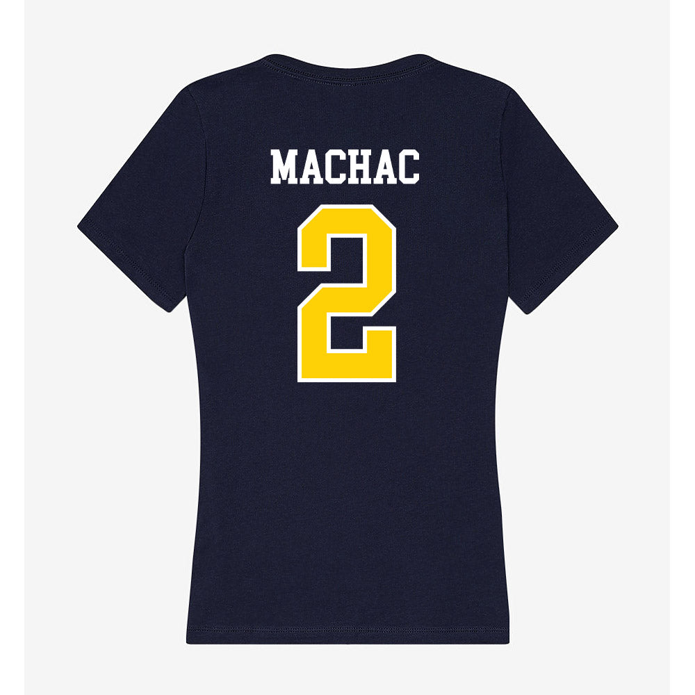 AU - NCAA Acrobatics & Tumbling : Alana Machac - Women's V-Neck T-Shirt-1