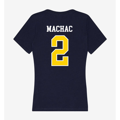 AU - NCAA Acrobatics & Tumbling : Alana Machac - Women's V-Neck T-Shirt-1