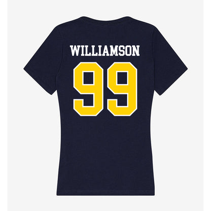 AU - NCAA Football : Khadin Williamson - Women's V-Neck T-Shirt-1