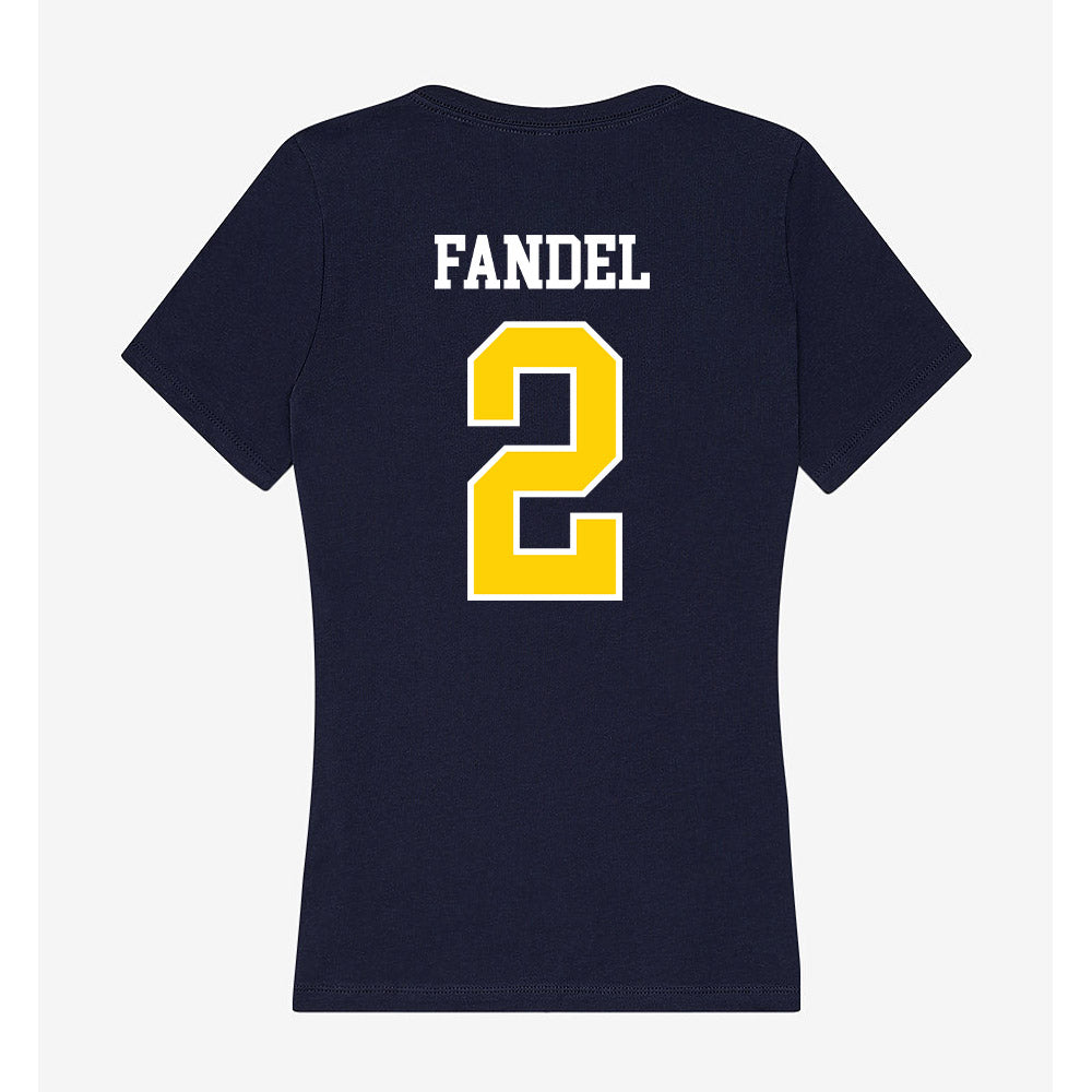 AU - NCAA Men's Ice Hockey : Landon Fandel - Women's V-Neck T-Shirt-1