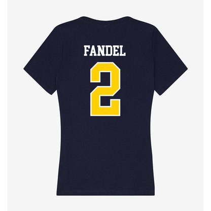 AU - NCAA Men's Ice Hockey : Landon Fandel - Women's V-Neck T-Shirt-1