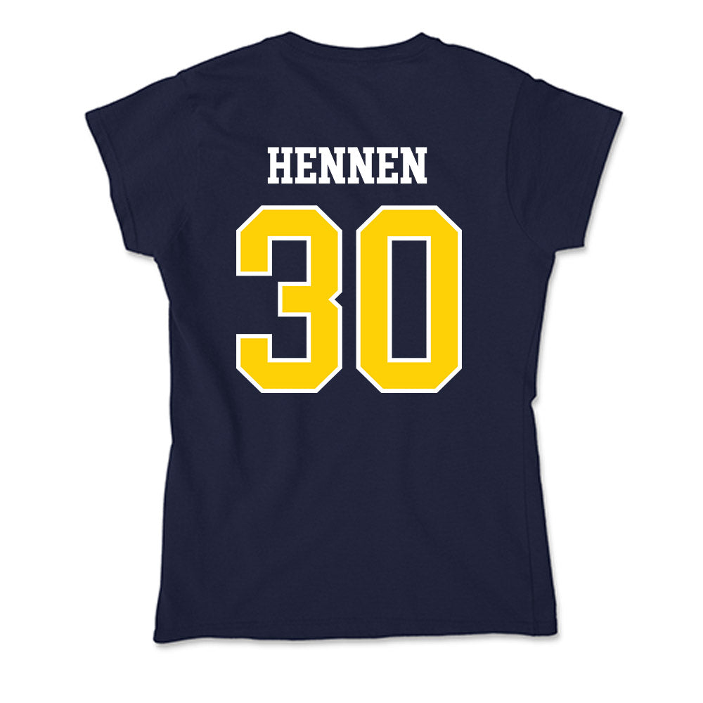 AU - NCAA Baseball : J.D. Hennen - Soft Style Women’s T-Shirt-1