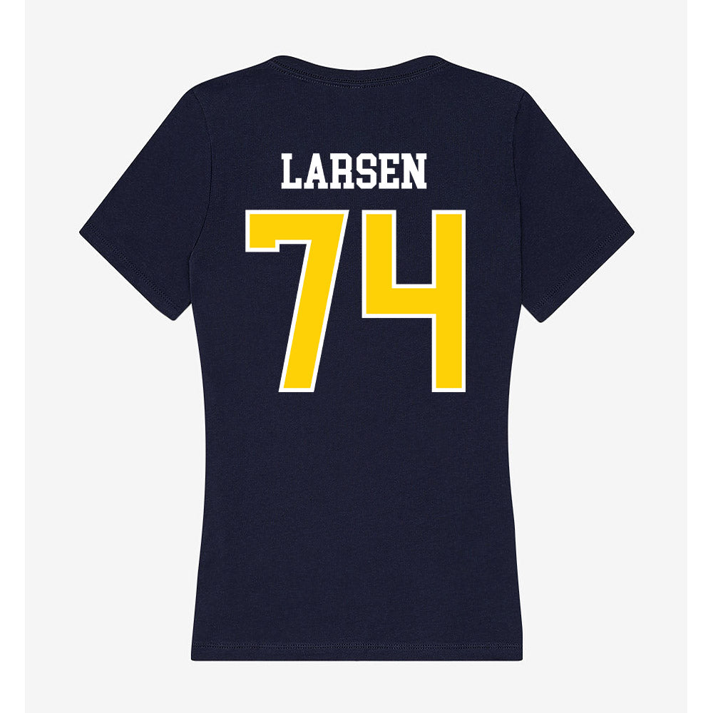 AU - NCAA Football : Josh Larsen - Women's V-Neck T-Shirt-1