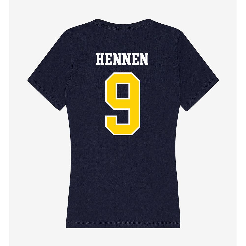 AU - NCAA Men's Ice Hockey : Hayden Hennen - Women's V-Neck T-Shirt-1