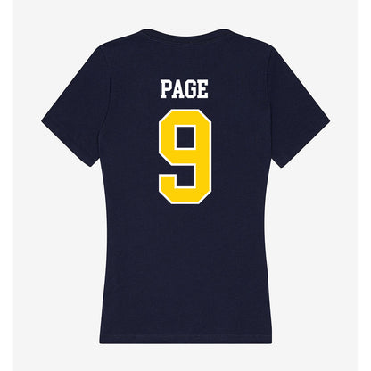 AU - NCAA Football : DJ Page - Women's V-Neck T-Shirt-1