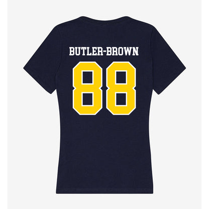 AU - NCAA Football : Marvanous Butler-Brown - Women's V-Neck T-Shirt-1