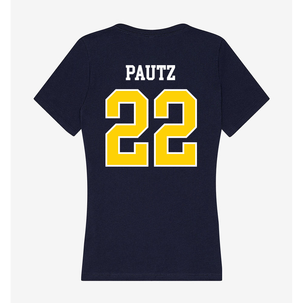 AU - NCAA Women's Basketball : Ava Pautz - Women's V-Neck T-Shirt-1