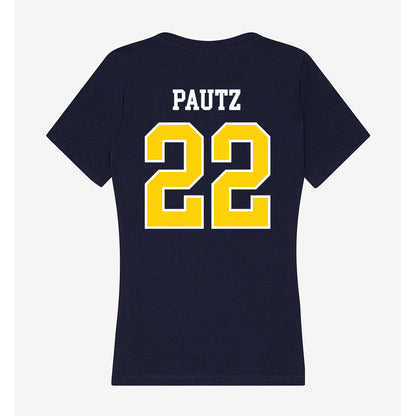 AU - NCAA Women's Basketball : Ava Pautz - Women's V-Neck T-Shirt-1