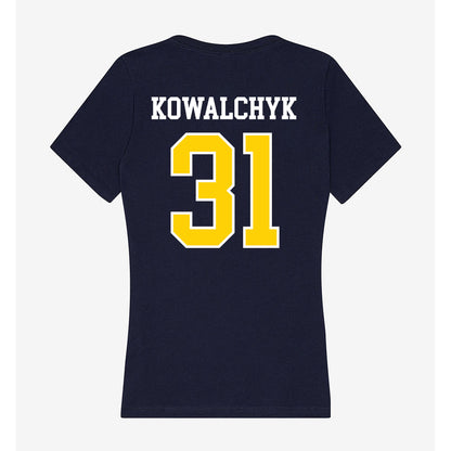 AU - NCAA Women's Soccer : Ava Kowalchyk - Women's V-Neck T-Shirt-1