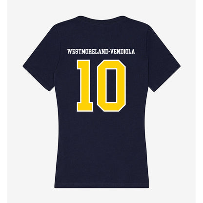 AU - NCAA Men's Basketball : Amari Westmoreland-Vendiola - Women's V-Neck T-Shirt-1