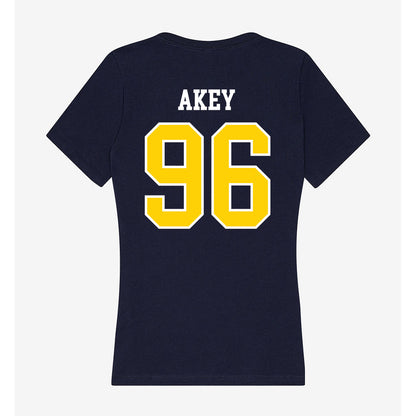 AU - NCAA Football : Connor Akey - Women's V-Neck T-Shirt-1