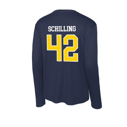 AU - NCAA Baseball : Cory Schilling - Activewear Long Sleeve T-Shirt-1