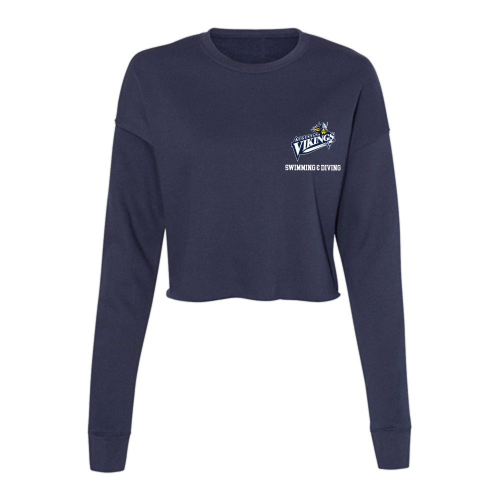 AU - NCAA Men's Swimming & Diving : William Rook - Women's Cropped Crew Fleece-0