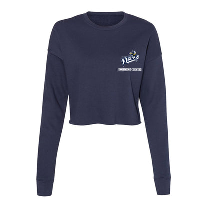 AU - NCAA Men's Swimming & Diving : William Rook - Women's Cropped Crew Fleece-0