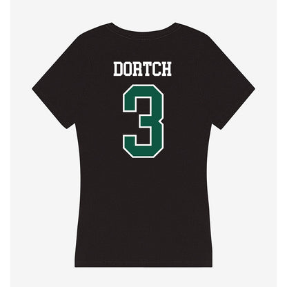 Northeastern State - NCAA Football : Dereun Dortch - Women's V-Neck T-Shirt-1
