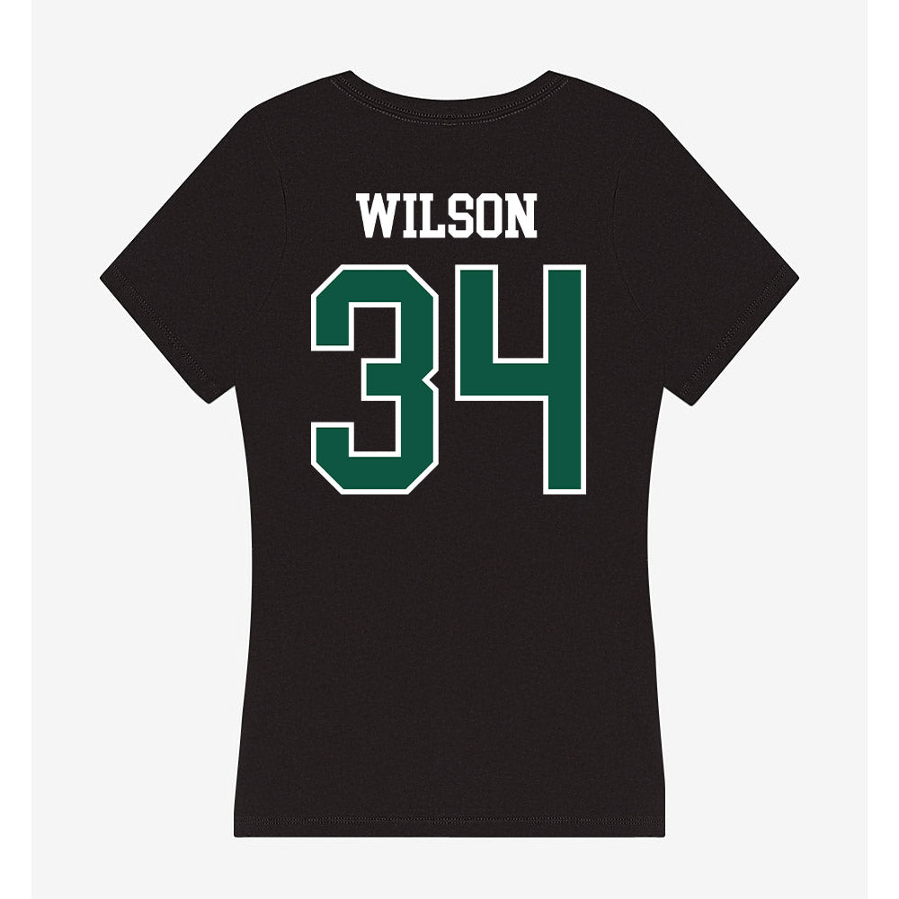 Northeastern State - NCAA Football : Donniel Wilson - Women's V-Neck T-Shirt-1
