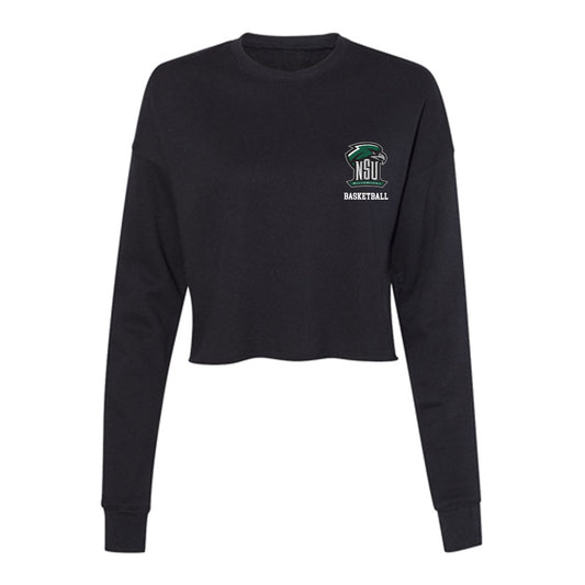 Northeastern State - NCAA Men's Basketball : Caison Hartloff - Women's Cropped Crew Fleece-0