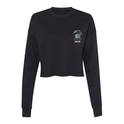Northeastern State - NCAA Men's Soccer : Erik Quiroz - Women's Cropped Crew Fleece-0