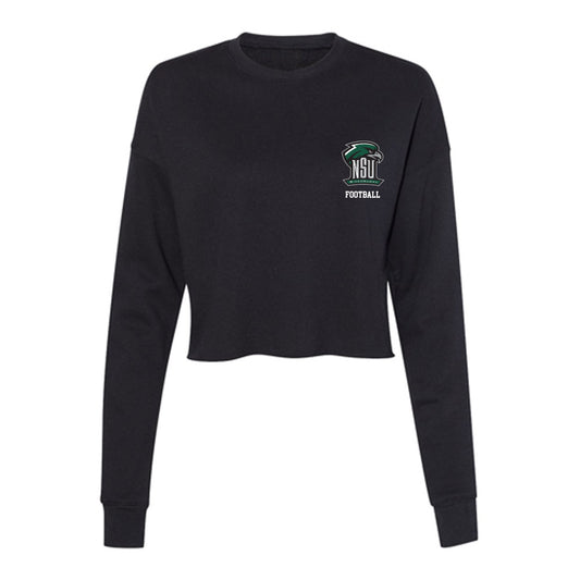Northeastern State - NCAA Football : Donniel Wilson - Women's Cropped Crew Fleece-0
