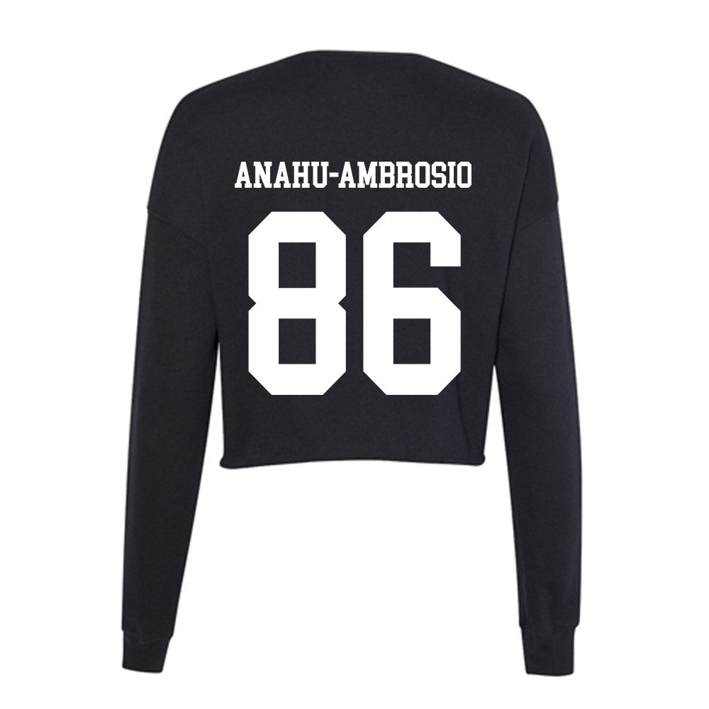 Nevada - NCAA Football : Zedekiah Anahu-Ambrosio - Women's Cropped Crew Fleece-1