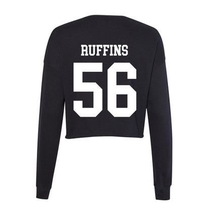 Nevada - NCAA Football : Tyson Ruffins - Women's Cropped Crew Fleece-1
