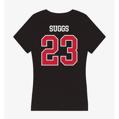 Ball State - NCAA Football : Jordan Suggs - Women's V-Neck T-Shirt-1