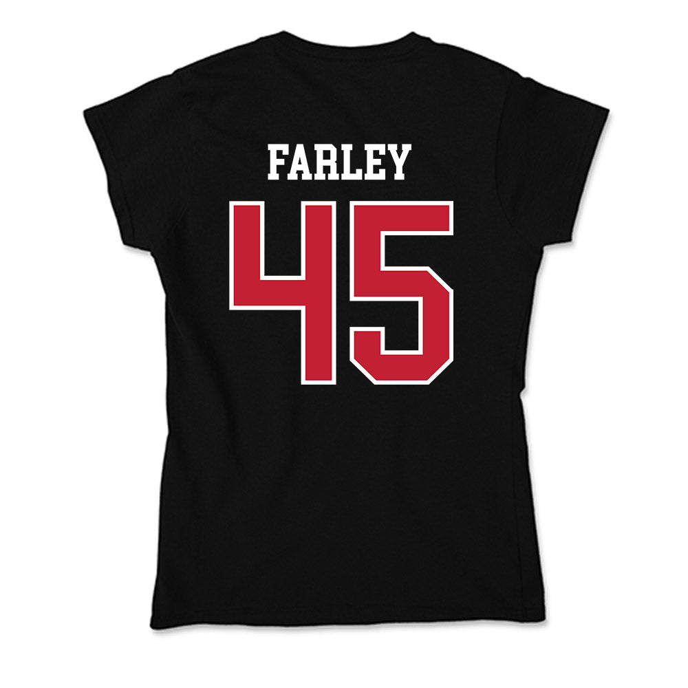 Ball State - NCAA Men's Basketball : Alex Farley - Soft Style Women’s T-Shirt-1