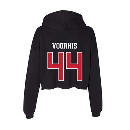 Ball State - NCAA Football : Nathan Voorhis - Women's Crop Fleece Hoodie-1