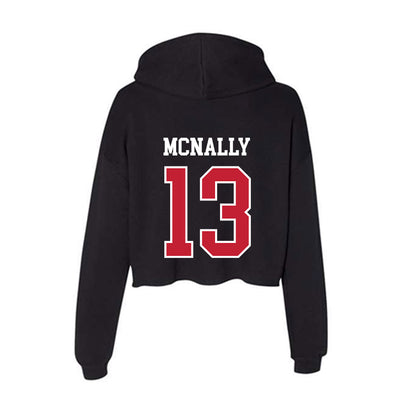 Ball State - NCAA Softball : Ava McNally - Women's Crop Fleece Hoodie-1