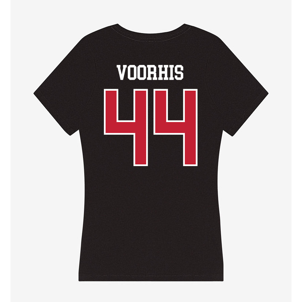 Ball State - NCAA Football : Nathan Voorhis - Women's V-Neck T-Shirt-1