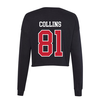 Ball State - NCAA Football : Leo Collins - Women's Cropped Crew Fleece-1