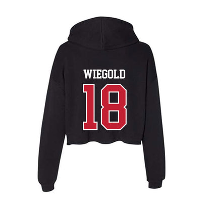 Ball State - NCAA Football : Jackson Wiegold - Women's Crop Fleece Hoodie-1