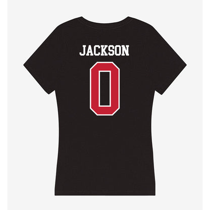 Ball State - NCAA Football : Elijah Jackson - Women's V-Neck T-Shirt-1