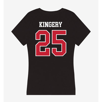 Ball State - NCAA Women's Basketball : Grace Kingery - Women's V-Neck T-Shirt-1