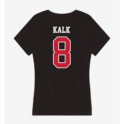 Ball State - NCAA Baseball : Max Kalk - Women's V-Neck T-Shirt-1