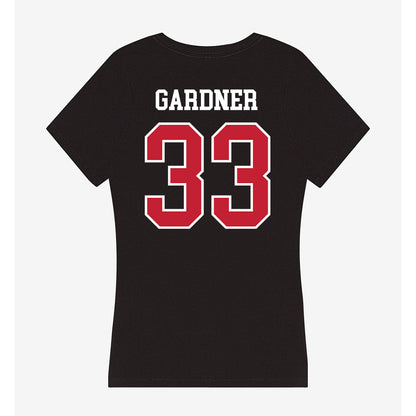 Ball State - NCAA Baseball : Patrick Gardner - Women's V-Neck T-Shirt-1