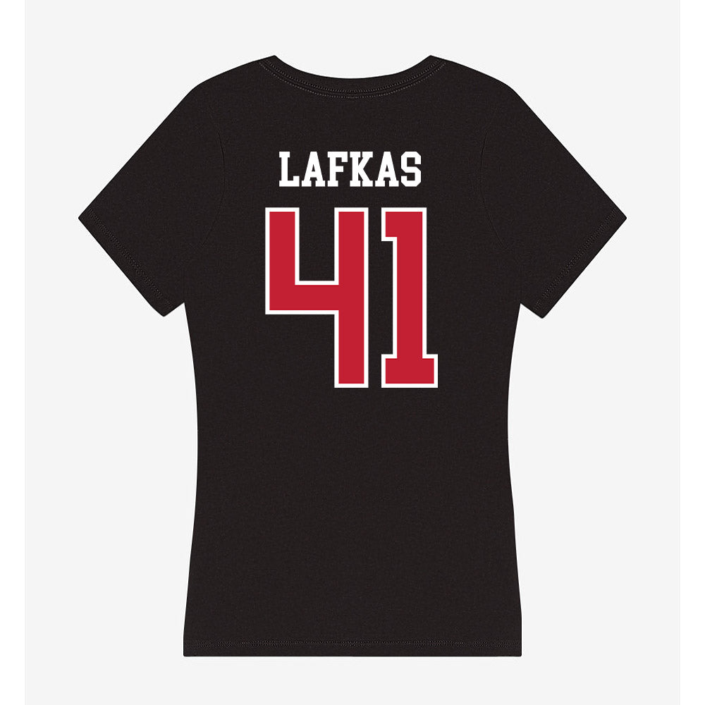 Ball State - NCAA Baseball : Joe Lafkas - Women's V-Neck T-Shirt-1