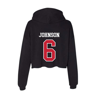 Ball State - NCAA Football : Caden Johnson - Women's Crop Fleece Hoodie-1