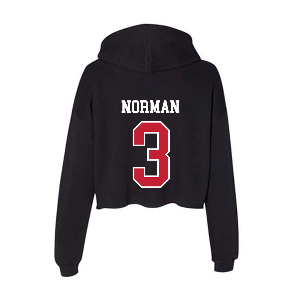 Ball State - NCAA Women's Basketball : Karsyn Norman - Women's Crop Fleece Hoodie-1