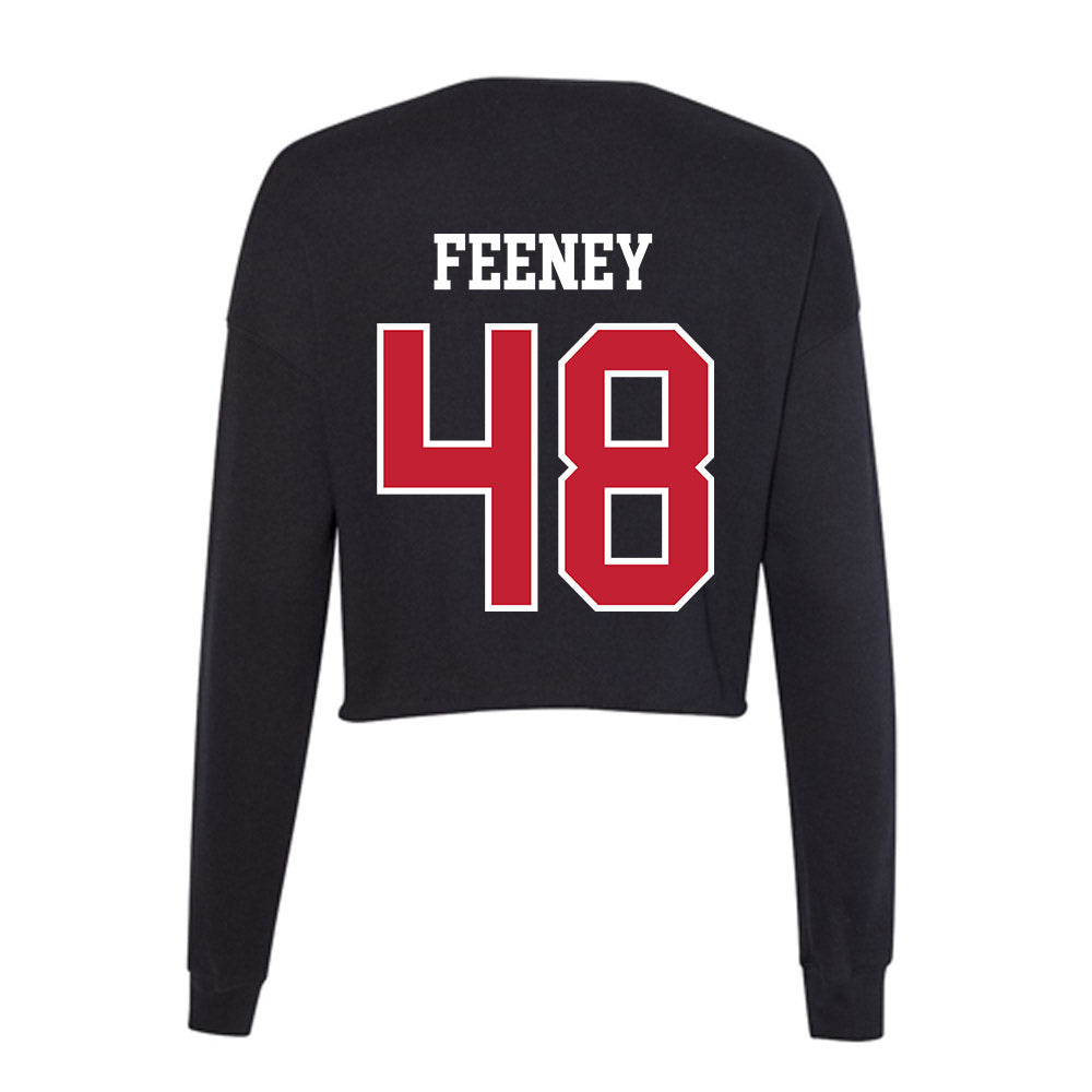 Ball State - NCAA Football : Samuel Feeney - Women's Cropped Crew Fleece-1