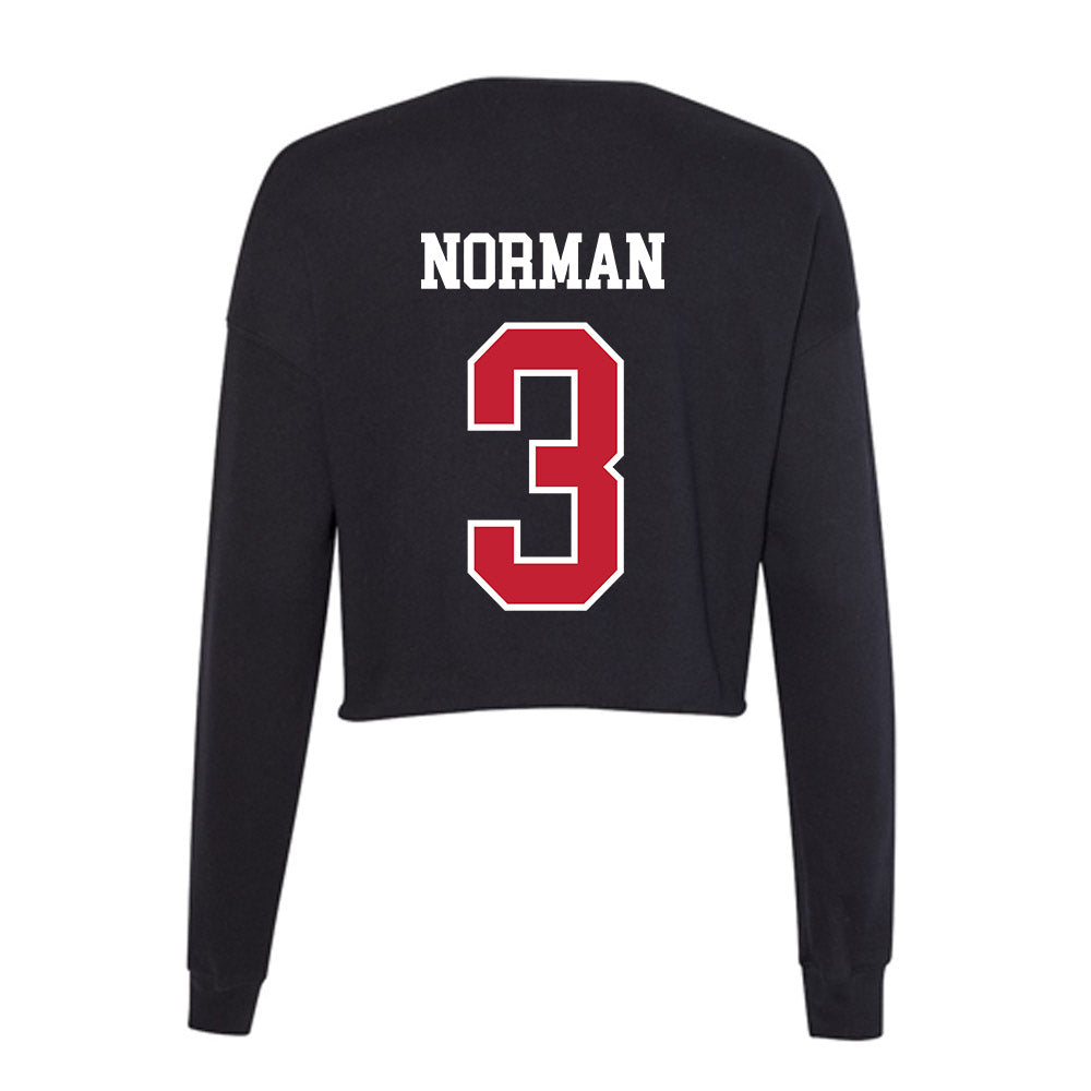 Ball State - NCAA Women's Basketball : Karsyn Norman - Women's Cropped Crew Fleece-1