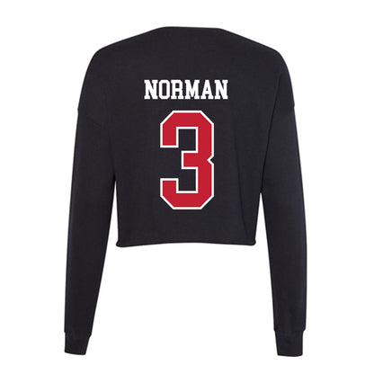 Ball State - NCAA Women's Basketball : Karsyn Norman - Women's Cropped Crew Fleece-1