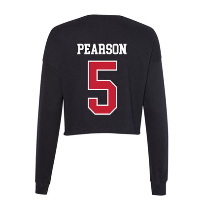 Ball State - NCAA Football : Roman Pearson - Women's Cropped Crew Fleece-1