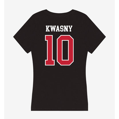 Ball State - NCAA Baseball : Zach Kwasny - Women's V-Neck T-Shirt-1