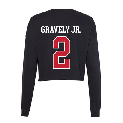 Ball State - NCAA Football : Michael Gravely Jr. - Women's Cropped Crew Fleece-1