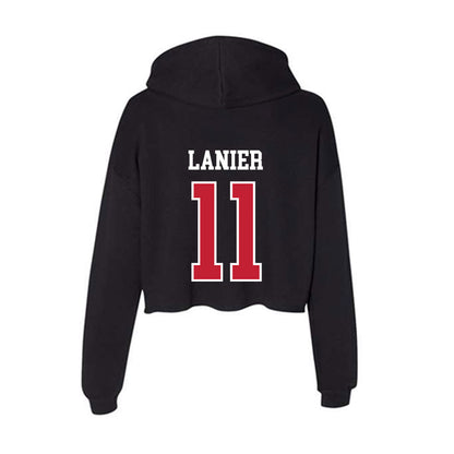 Ball State - NCAA Football : Donovan Lanier - Women's Crop Fleece Hoodie-1