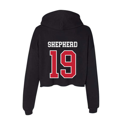 Ball State - NCAA Football : Deondre Shepherd - Women's Crop Fleece Hoodie-1