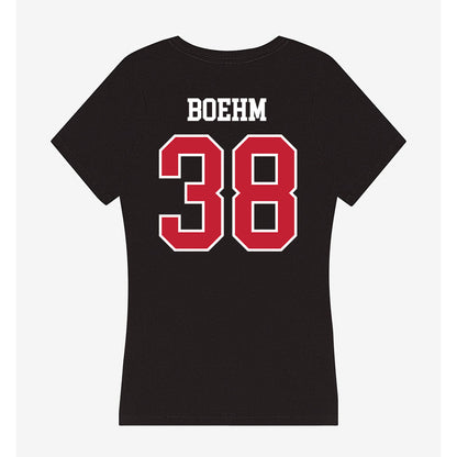 Ball State - NCAA Football : Brody Boehm - Women's V-Neck T-Shirt-1