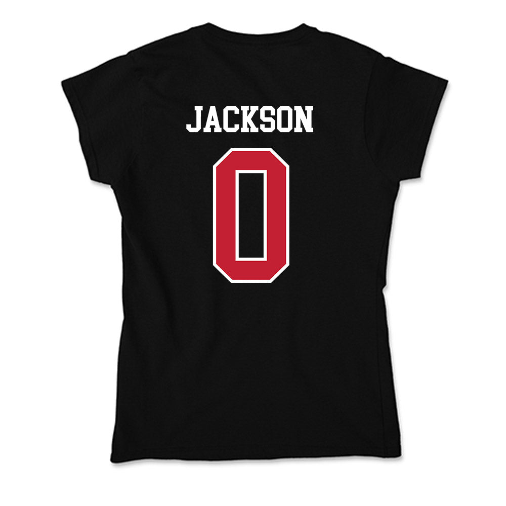 Ball State - NCAA Football : Elijah Jackson - Soft Style Women’s T-Shirt-1