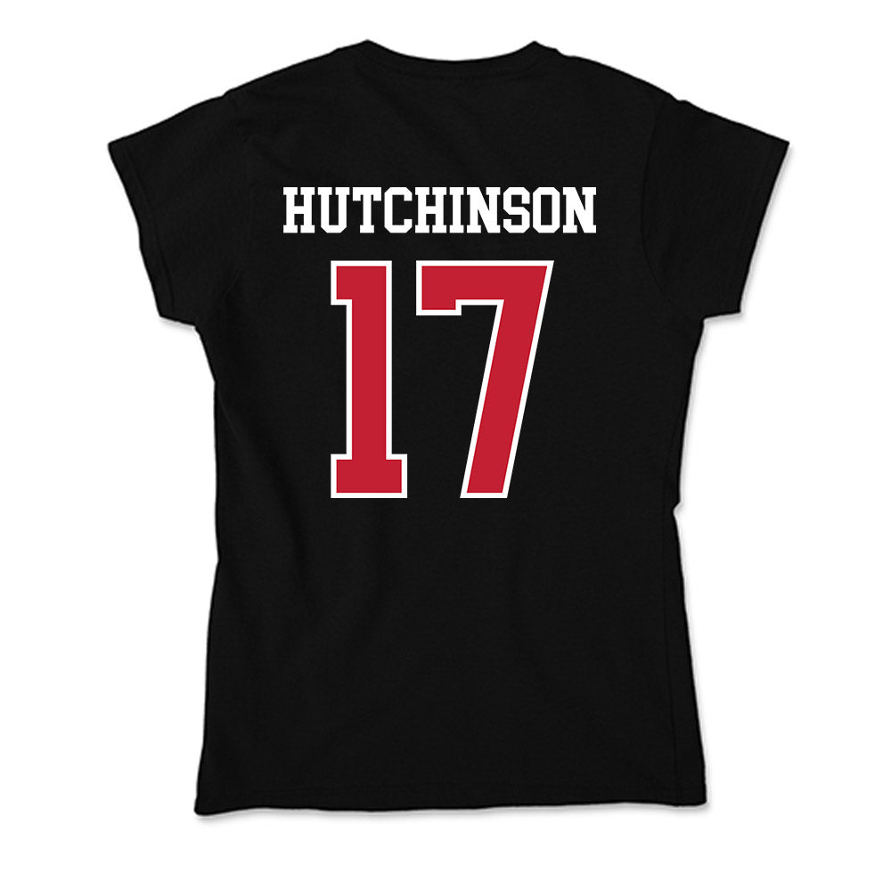 Ball State - NCAA Baseball : Connor Hutchinson - Soft Style Women’s T-Shirt-1